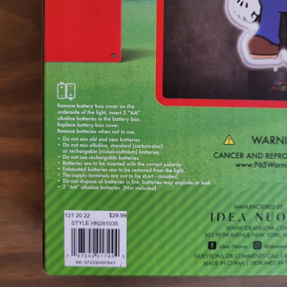 New Nintendo Super Mario LED Neon Light New Night Light HN281035 2023